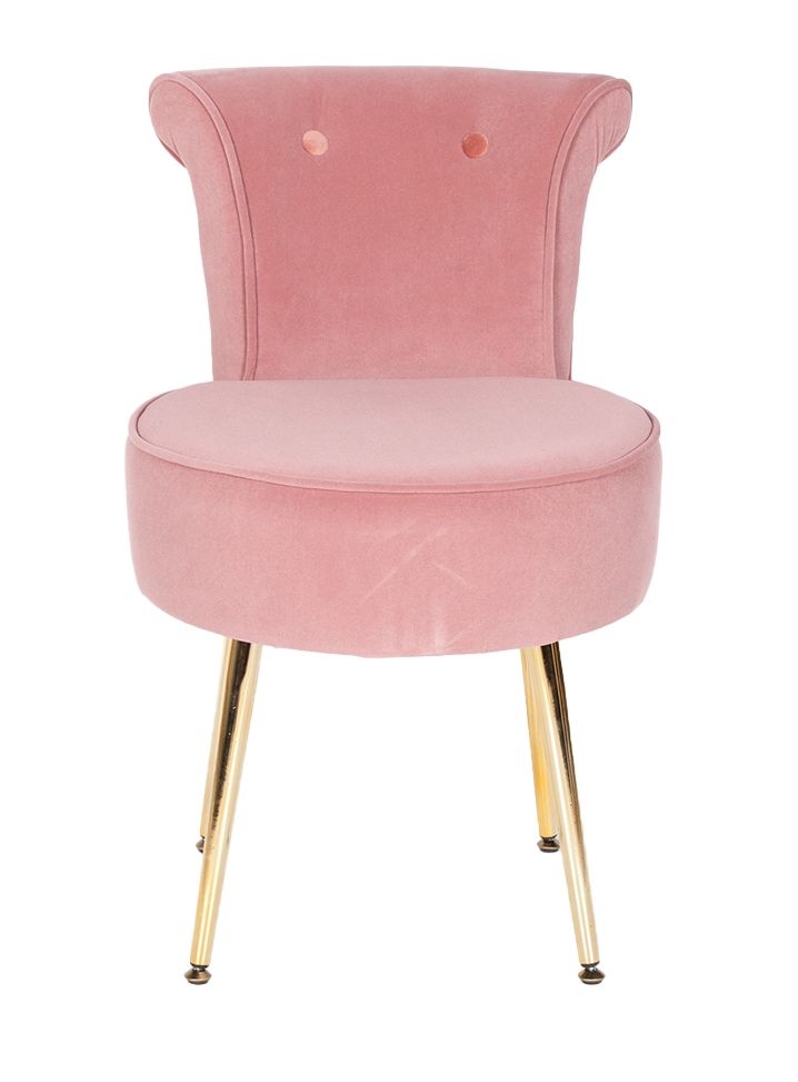 Pink Velvet Bedroom Chair