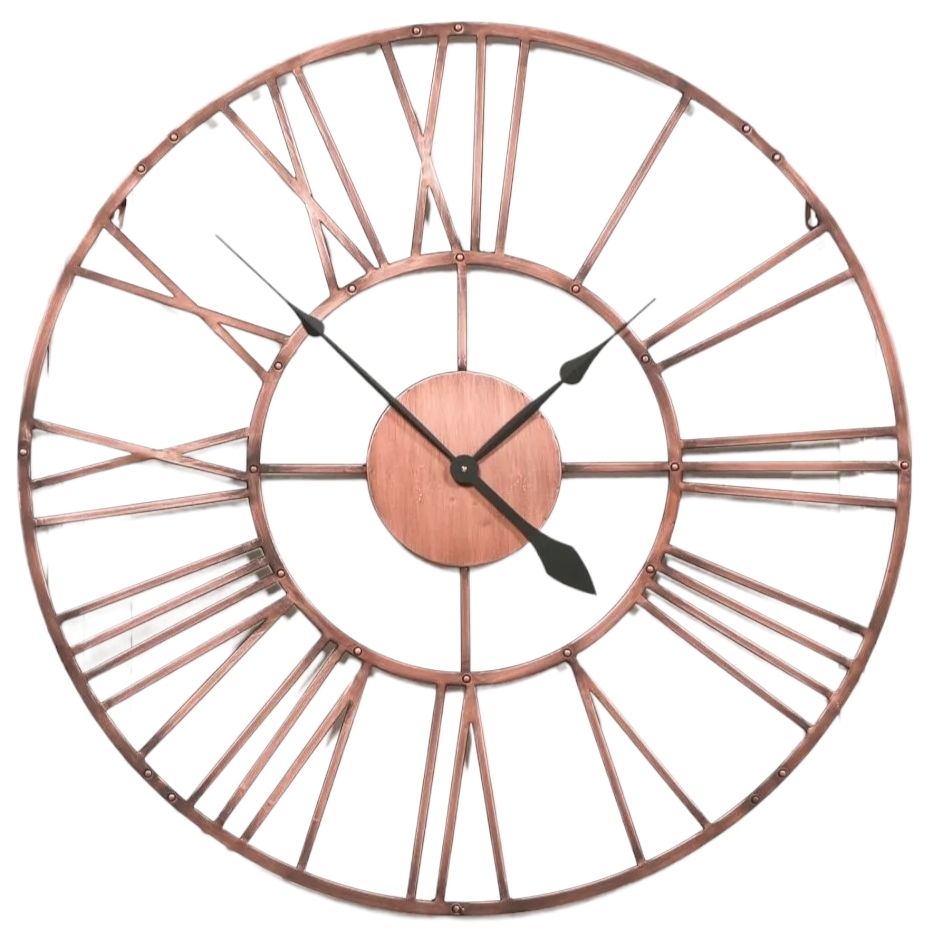 Vintage Copper Effect Wall Clock 92cm X 92cm