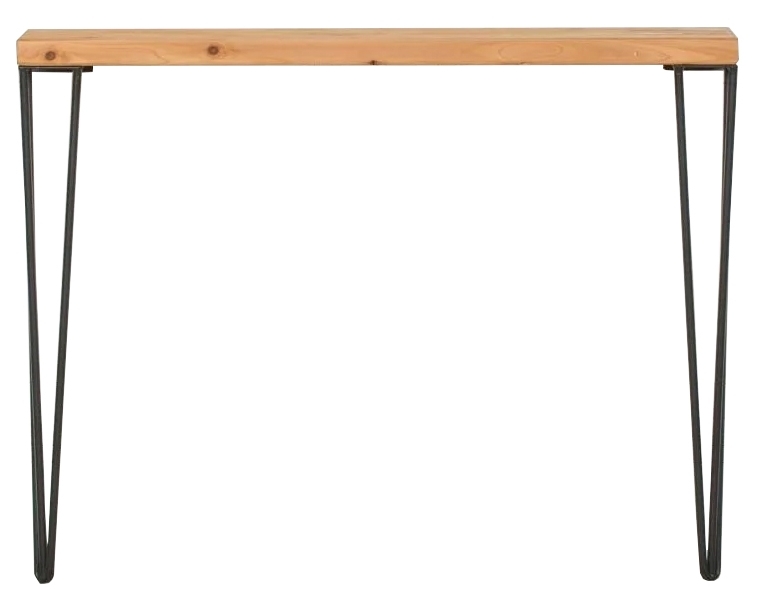 Rustic Console Table With Hairpin Legs