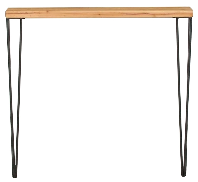 Rustic Large Console Table With Hairpin Legs