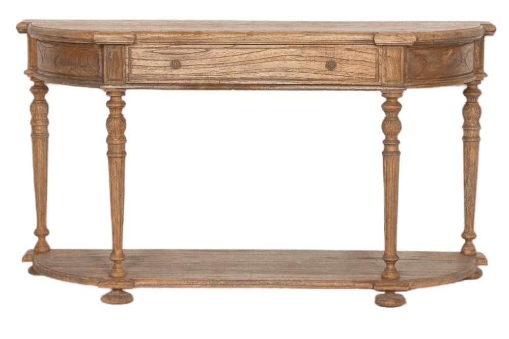 Product photograph of Rustic Wooden 1 Drawer Console Table from Choice Furniture Superstore