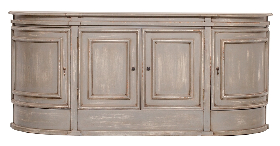 Distressed Mahogany 4 Door Sideboard