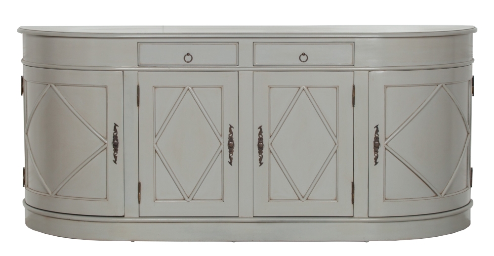 Mahogany Grey 4 Door Large Sideboard