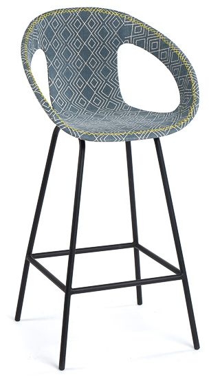 Atelier Blue And Black Barstool Sold In Pairs