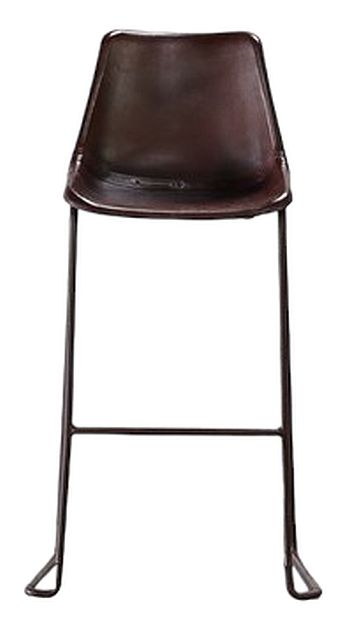 Vintage Cognac Leather And Rust Barstool Sold In Pairs