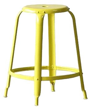 Yellow Metal Round Barstool Sold In Pairs