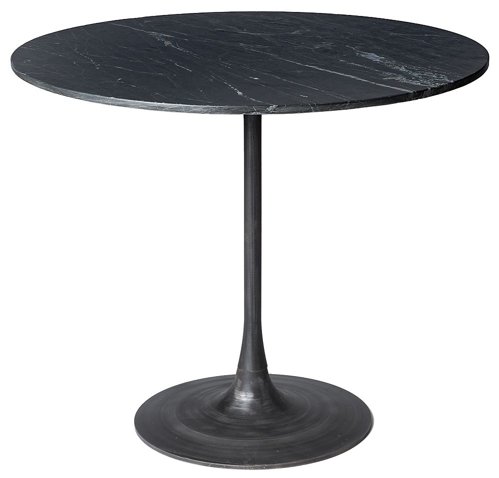 Tupo Black Marble Round Bistro Table