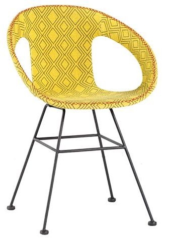 Atelier Yellow And Black Dining Chair Set Of 4