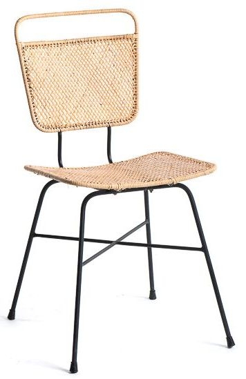 Deia Rattan And Black Dining Chair Set Of 4