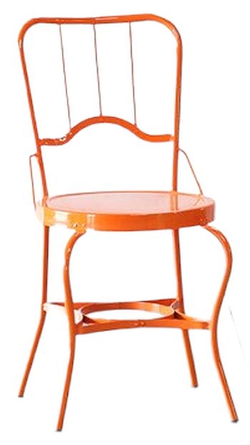 Gl Orange Iron Dining Chair Sold In Pairs