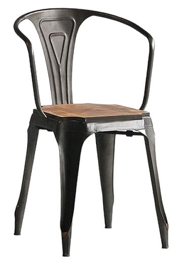 Multiplus Pine And Metal Dining Armchair Set Of 4
