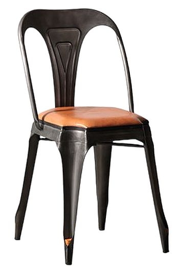 Multiplus Vintage Brown Leather Dining Chair Set Of 4