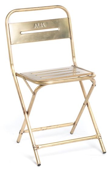 Skin Gold Iron Folding Dining Chair Set Of 4