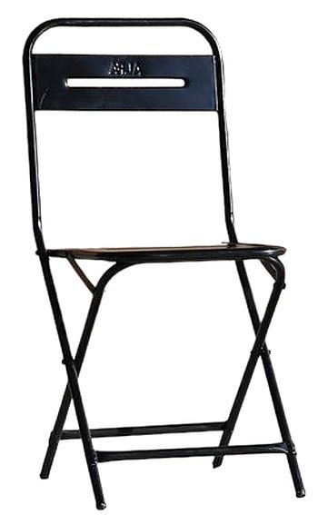 Skin Pc Black Iron Folding Dining Chair Set Of 4