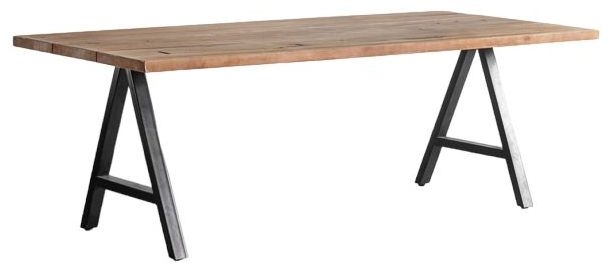 Finca Wooden Dining Table With Black A Legs