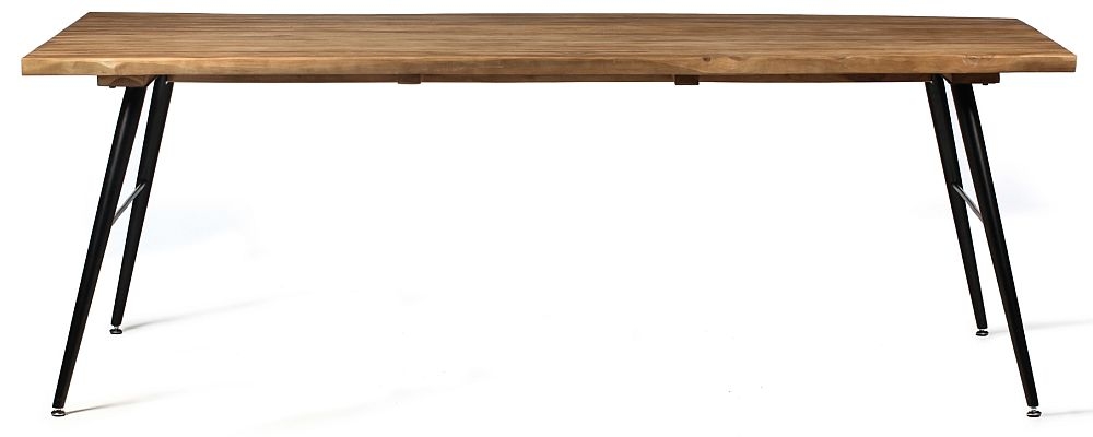 Nomade Natural Teak Dining Table With Black Legs
