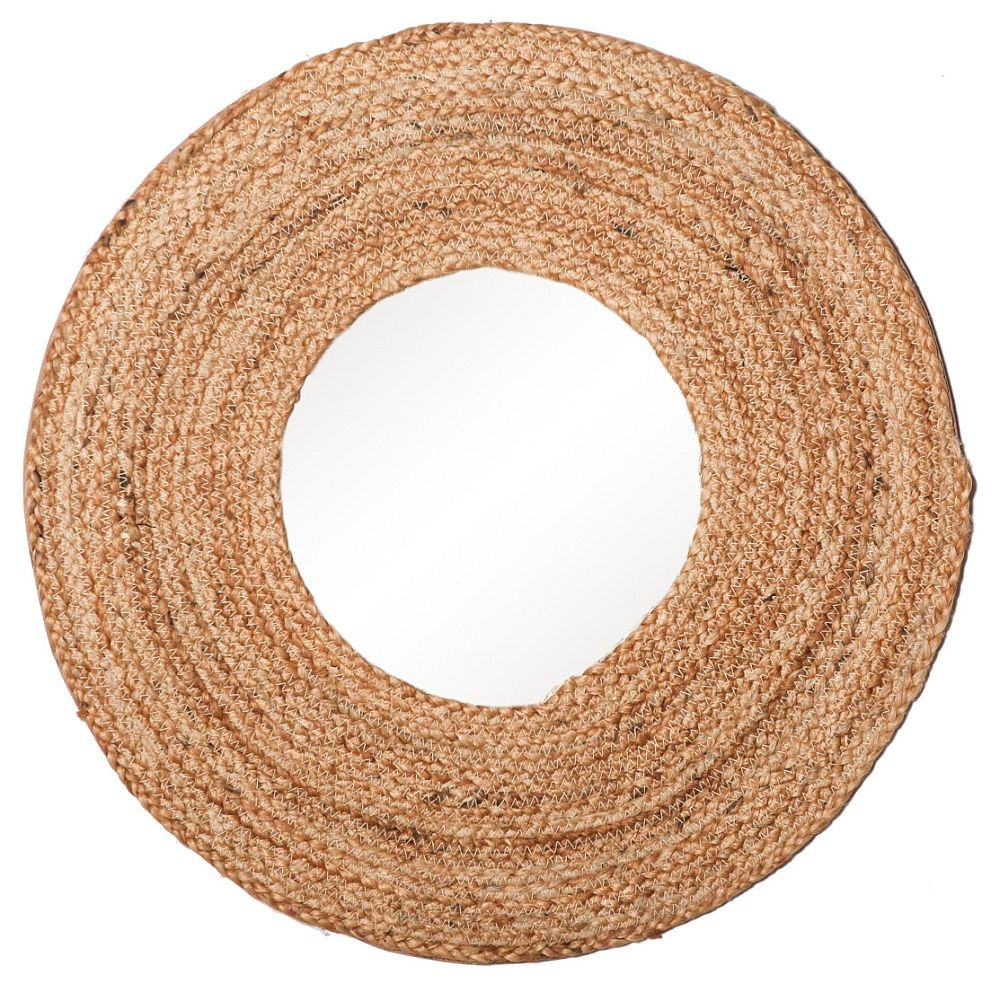 Boheme Natural Jute Round Wall Mirror 40cm X 60cm