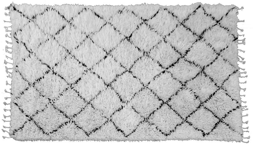 Marrakech Grey Wool Rug 140cm X 200cm