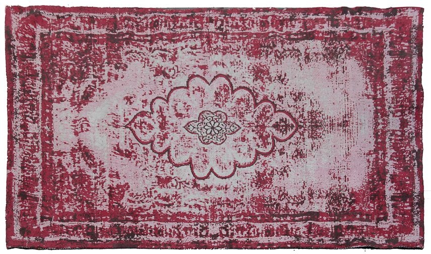 Urban Antique Pink And Red Fabric Rug 160cm X 230cm