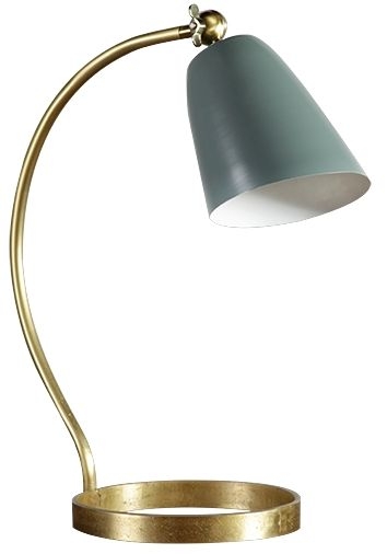 Arti Green And Antique Zinc Table Lamp