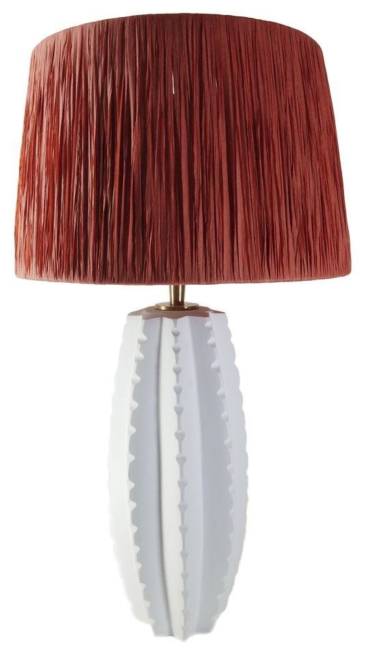 Cactus Raffia And Iron Table Lamp