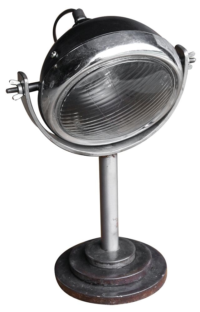 Vespa Black Round Table Lamp