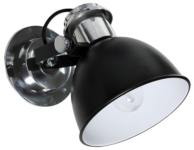 House Matt Black Round Wall Lamp