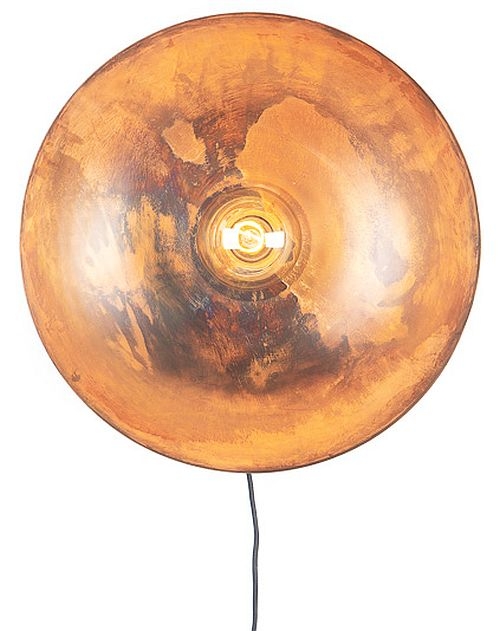 Sphere Antique Rust Round Wall Lamp