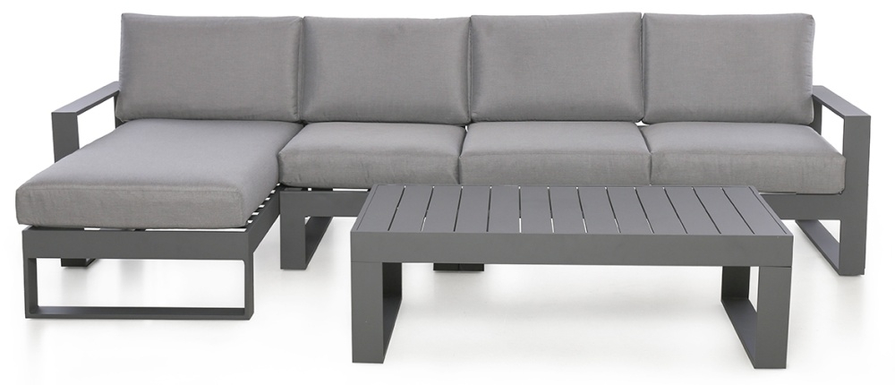 Maze Amalfi Grey Chaise Sofa Set