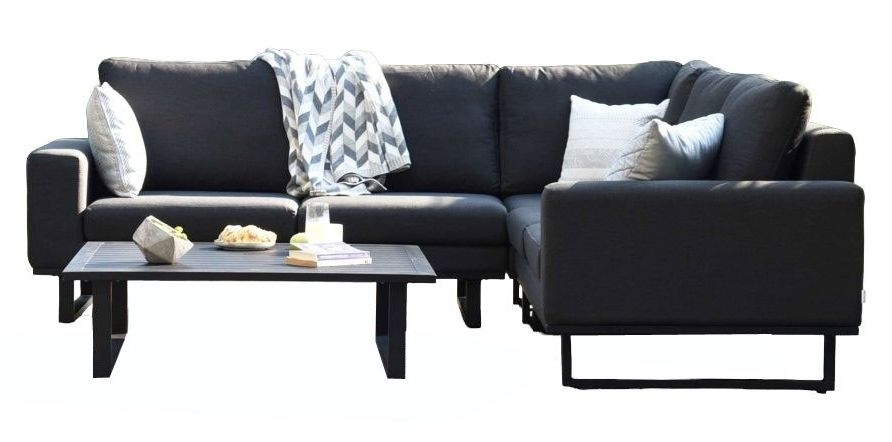 Maze Lounge Outdoor Ethos Charcoal Fabric Corner Sofa Group
