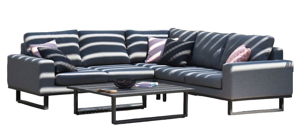 Maze Lounge Outdoor Ethos Flanelle Fabric Corner Sofa Group