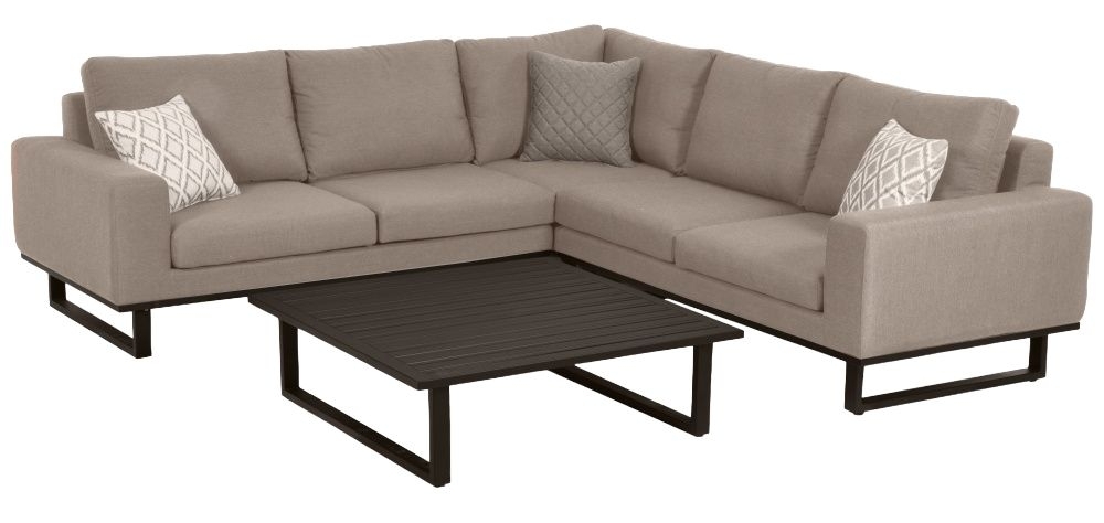Maze Lounge Outdoor Ethos Taupe Fabric Corner Sofa Group