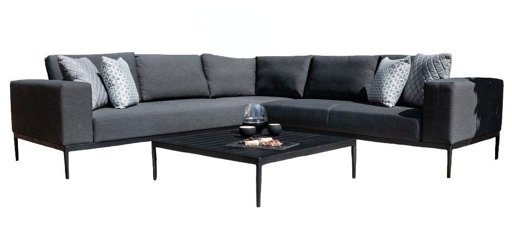 Maze Lounge Outdoor Eve Charcoal Fabric Corner Sofa Group
