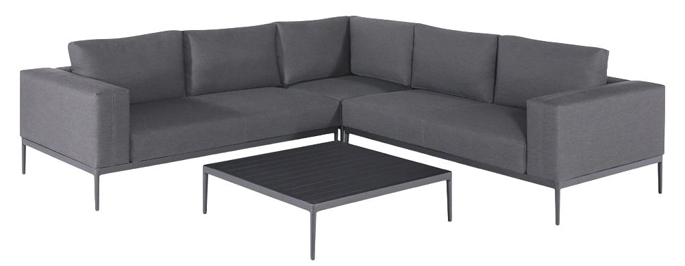 Maze Lounge Outdoor Eve Flanelle Fabric Corner Sofa Group