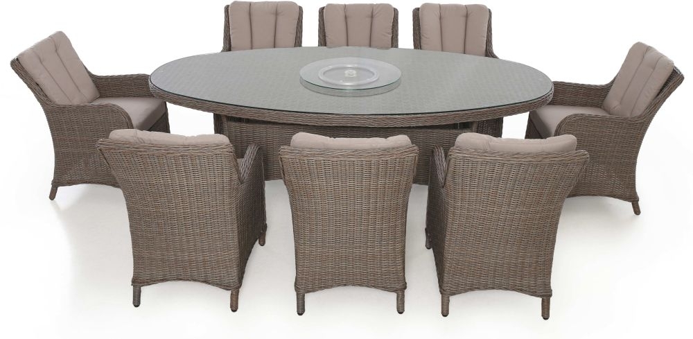 Maze Harrogate 8 Seat Oval Rattan Dining Set