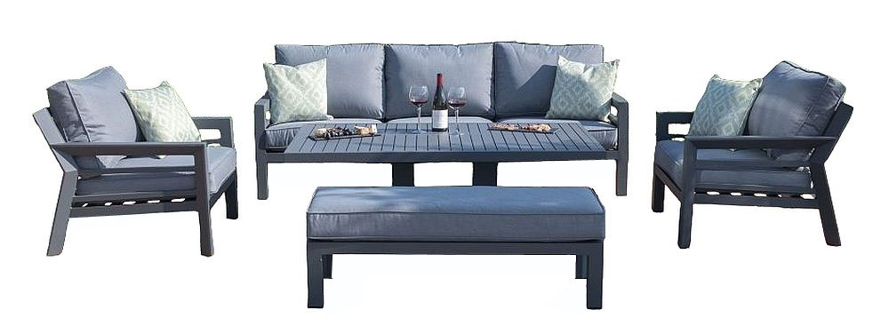 Maze New York 3 Seat Sofa Set With Rising Table