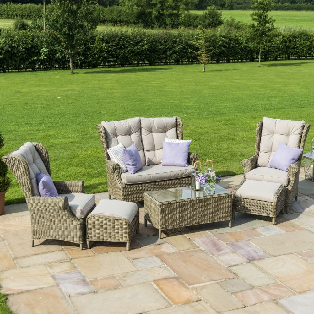 Maze Winchester High Back Rattan Sofa Set