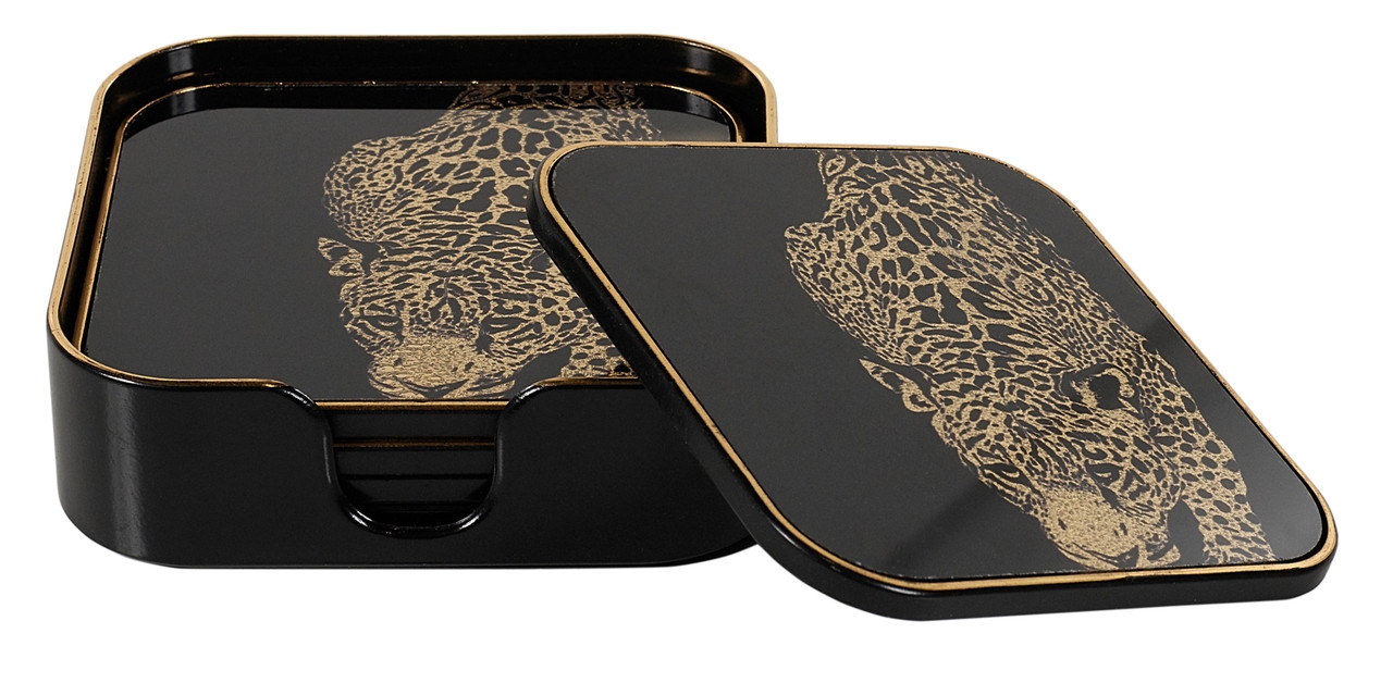 Mindy Brownes Leopard Coasters Set Of 6