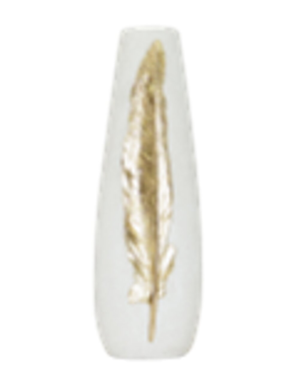 Mindy Brownes Feather White Ornamental And Gold Large Vase Set Of 2