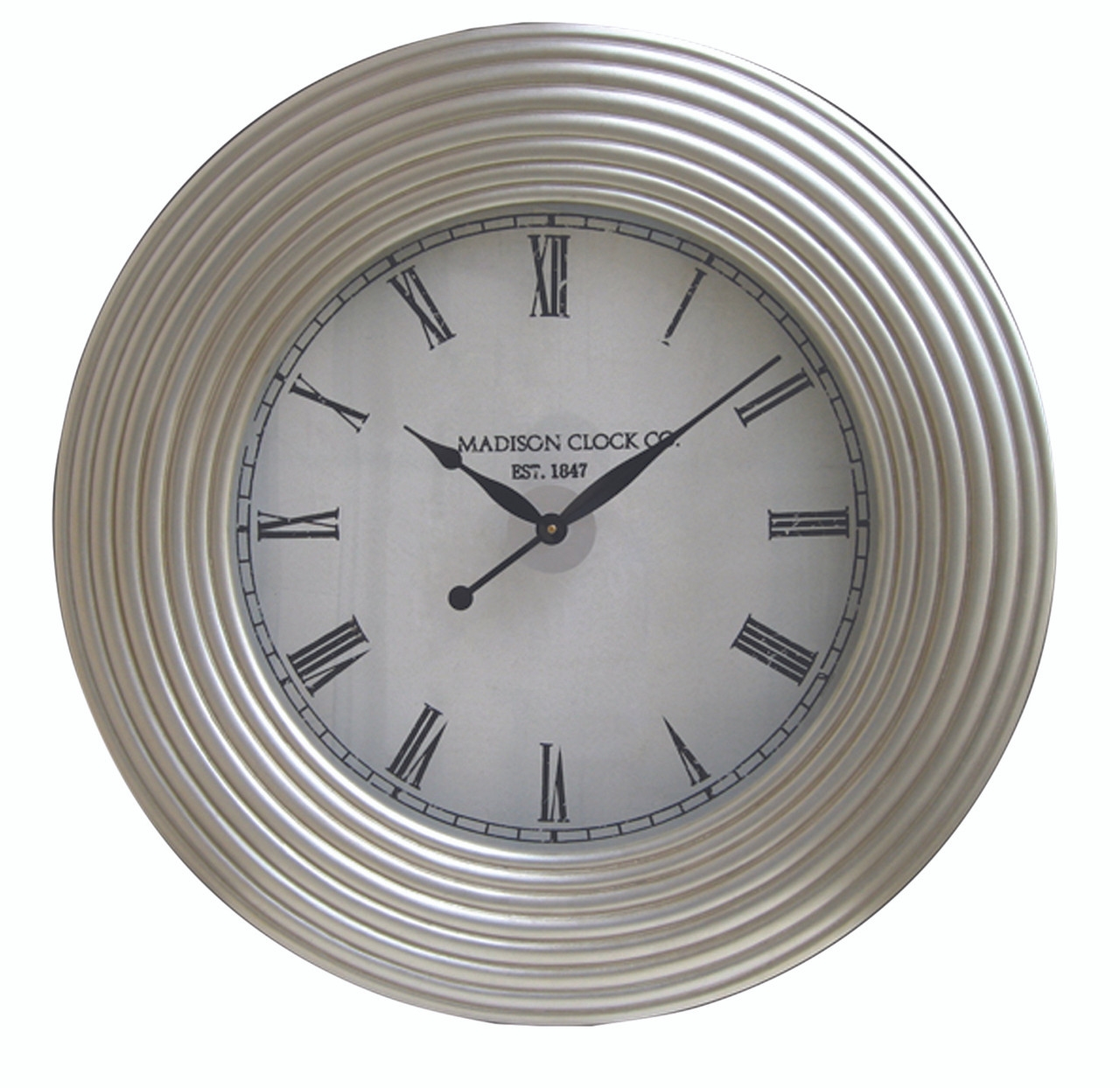 Mindy Brownes Vaughan Silver Round Wall Clock Dia 915cm