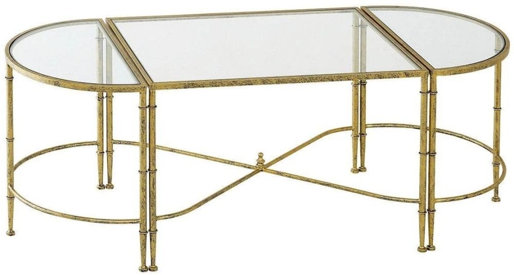 Mindy Brownes Andria Antique Gold Coffee Table Set