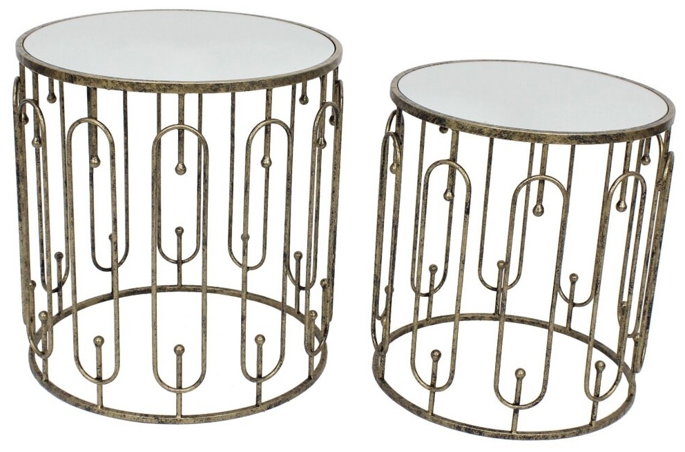 Mindy Brownes Estela Antique Gold Side Table Set Of 2