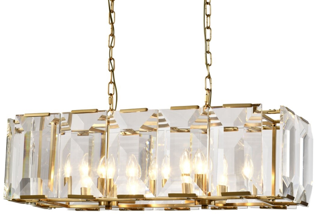 Mindy Brownes Eton Crystal And Brass Chandelier Long