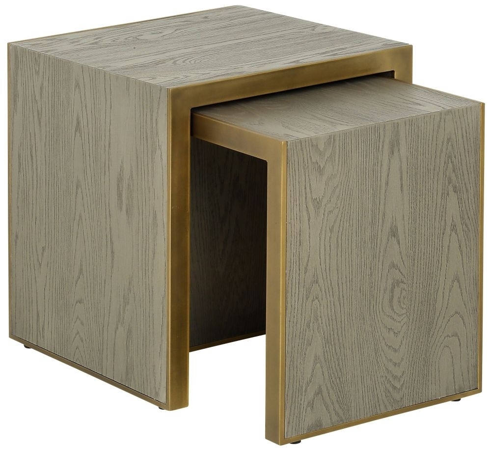 Mindy Brownes Lincoln Grey Oak Nest Of 2 Side Tables