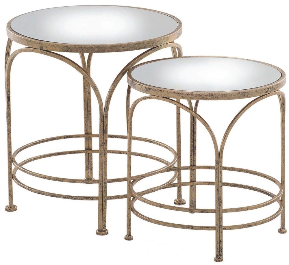 Mindy Brownes Ethan Antique Gold Nest Of 2 Tables