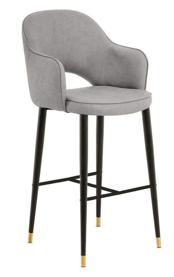 Mindy Brownes Hadley Grey Leather Highback Barstool Sold In Pairs