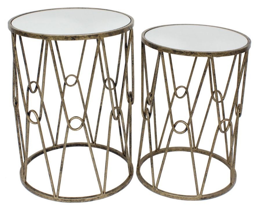 Mindy Brownes Wendover Antique Gold Side Table Set Of 2