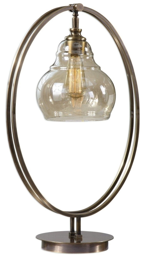 Mindy Brownes Elliptical Dark Antique Brass Table Lamp