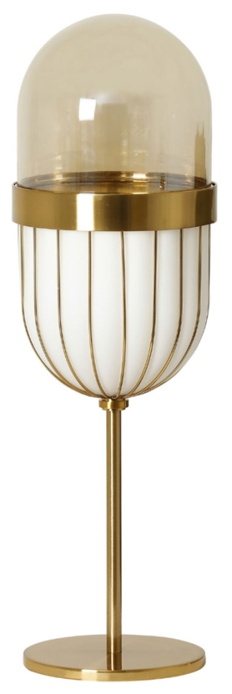 Mindy Brownes Hiram Antique Brass Cylindrical Table Lamp