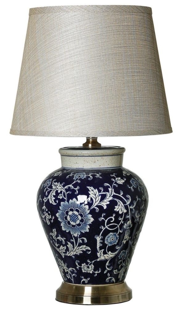 Mindy Brownes Tessa Blue Floral Ceramic Table Lamp